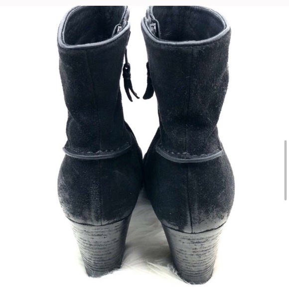 Rag & Bone Grayson Suede Booties in Black - Picture 5 of 8
